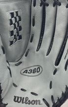 Load image into Gallery viewer, Wilson A360 A03RS2114 Gray Black Genuine Leather 14 Inch Baseball Glove
