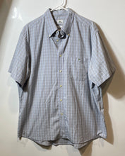 Load image into Gallery viewer, Lacoste Mens Gray Plaid Cotton Short Sleeve Regular Fit Button-Up Shirt Size 46
