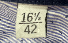 Load image into Gallery viewer, Andrea Bossi Mens Blue Long Sleeve Spread Collar Dress Shirt Size 16.5 42
