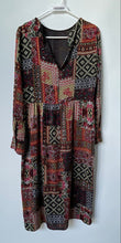 Load image into Gallery viewer, Zara Womens Multicolor Printed Long Sleeve Shift Dress Size Medium
