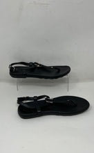 Load image into Gallery viewer, Sperry Top-Sider Womens Black Leather Adjustable Strap Thong Sandals Size 6
