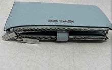 Load image into Gallery viewer, Michael Kors Womens Jet Set Travel Powder Blue Double Zip Bifold Wallet
