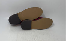 Load image into Gallery viewer, Loft Womens Burgundy Leather Slip-On Closed Toe Chain Loafer Shoes Size 6
