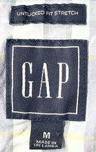 Load image into Gallery viewer, Gap Mens Multicolor Plaid Print Stretch Long Sleeve Dress Shirt Size M
