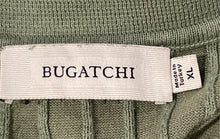 Load image into Gallery viewer, Bugatchi Mens Green Short Sleeve Spread Collar Ribbed Polo Shirt Size XL
