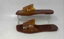 Load image into Gallery viewer, Zara Womens Brown Open Toe Criss-Cross Strap Slip-On Slide Sandals Size EU 37

