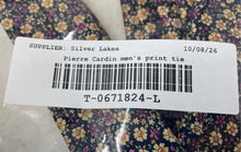 Load image into Gallery viewer, Pierre Cardin Mens Multicolor Floral Keeper Loop Adjustable Pointed Tie
