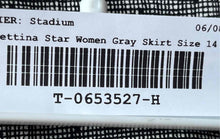Load image into Gallery viewer, Bettina Star Womens Gray Flat Front Straight &amp; Pencil Skirt Size 14 With Tag
