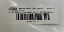 Load image into Gallery viewer, Apple iPad Mini 2 Silver Tablet Model A1490 Nonfunctional For Parts Or Repair
