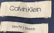 Load image into Gallery viewer, Calvin Klein Mens Blue Collared Long Sleeve Dress Shirt Size Large
