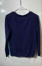 Load image into Gallery viewer, Tommy Hilfiger Womens Blue Colorblock Long Sleeve Sweater Blouse Top Size XS
