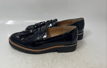 Load image into Gallery viewer, Franco Sarto Womens Carolynn Lug Black Formal Loafer Dress Shoes Size 9.5
