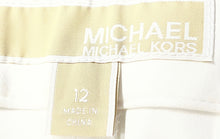 Load image into Gallery viewer, Michael Kors Womens White Flat Front Slash Pocket Straight Leg Dress Pants Sz 12
