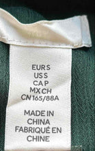 Load image into Gallery viewer, H&amp;M Womens Green Sleeveless Round Tie Neck Ruffle Hem Blouse Top Size S
