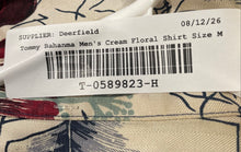Load image into Gallery viewer, Tommy Bahama Mens Cream Floral Print Short Sleeve Button-Up Shirt Size M
