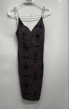 Load image into Gallery viewer, G By Guess Womens Brown Geometric Sweetheart Neck Mini Dress Size S/P With Tag
