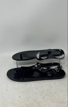 Load image into Gallery viewer, Michael Kors Womens MK Plate Black Open Toe Flat Thong Sandals Size 7M
