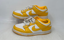 Load image into Gallery viewer, Nike Womens Dunk Low White Yellow Leather Lace-Up Low Top Sneaker Shoes Size 8
