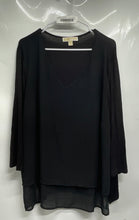 Load image into Gallery viewer, Michael Kors Womens Black V-Neck Long Sleeve Blouse Top Size 2X
