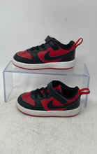 Load image into Gallery viewer, Nike Kids Court Borough Low Recraft DV5458-600 Black Red Sneakers Shoes Size 8C
