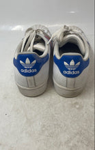 Load image into Gallery viewer, Adidas Mens Superstar White Blue Red Leather Lace-Up Sneakers Shoes Size 7
