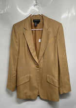 Load image into Gallery viewer, Liz Claiborne Womens Brown Long Sleeve Notch Lapel One-Button Blazer Size 10
