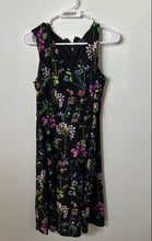 Load image into Gallery viewer, Tommy Hilfiger Womens Black Floral Sleeveless Back Zip Fit &amp; Flare Dress Size 8
