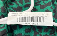 Load image into Gallery viewer, Forever 21 Womens Green Black Animal Print Cap Sleeve Sheath Dress Size 1X
