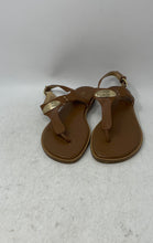 Load image into Gallery viewer, Michael Kors Womens Brown Leather Flat Thong Sandals Size 6.5M
