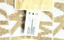 Load image into Gallery viewer, Michael Kors Womens Beige Brown Monogram Print Multifunctional Rectangular Scarf

