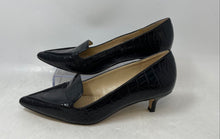 Load image into Gallery viewer, Adrienne Vittadini Womens Scout Black Leather Slip-On Pump Heels Size 7.5M
