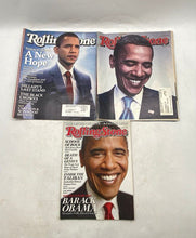 Load image into Gallery viewer, Lot Of 3 Pcs Assorted Large Print Mixed 2008 Rolling Stone Magazines
