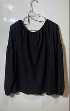 Load image into Gallery viewer, Michael Kors Womens Black Long Sleeve Keyhole Blouse Top Size Medium
