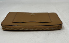 Load image into Gallery viewer, Coach Womens Brown Crossgrain Leather Inner Divider Zip-Around Wallet
