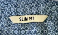 Load image into Gallery viewer, Lucky Brand Mens Blue Slim Fit Stretch Button Front Dress Shirt Size Medium

