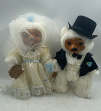 Load image into Gallery viewer, Lot Of 2 Raikes Bears Wedding Edition Bride Groom White Clothes Doll
