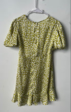 Load image into Gallery viewer, Zara Womens Green Floral Printed Short Sleeve Twist-Front Mini Dress Size S
