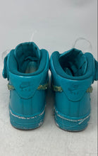 Load image into Gallery viewer, Nike Kids Air Force 1 Mid Aqua Blue Leather Lace-Up Sneaker Shoes Size 5.5Y
