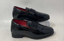 Load image into Gallery viewer, Bruno Marc Boys Black Patent Leather Formal Loafer Dress Shoes Size 11C

