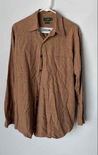 Load image into Gallery viewer, J.Crew Mens Brown Houndstooth Spread Collared Long Sleeve Button-Up Shirt Sz M
