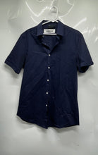 Load image into Gallery viewer, Asos Design Mens Blue Short Sleeve To Fit Chest Button-Up Shirt Size Large
