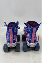 Load image into Gallery viewer, Kids Pixie HQ100AQP Blue Multicolor Lace-Up Quad Roller Skates Size 2

