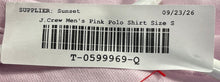 Load image into Gallery viewer, J.Crew Mens Pink Spread Collar Short Sleeve Polo Shirt Size Small
