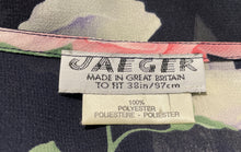 Load image into Gallery viewer, Jaeger Womens Multicolor Floral Print 3/4 Sleeve Button-Front Blouse Top Size L
