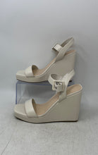 Load image into Gallery viewer, Marc Fisher Womens Lukey Ivory Wedge Heel Ankle Strap Sandals Size 8 M
