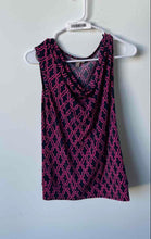 Load image into Gallery viewer, Banana Republic Womens Blue Pink Printed Sleeveless Blouse Top Size XS
