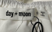 Load image into Gallery viewer, Day + Moon Womens White Cotton Flounce Tiered Ruffle Mini Dress Size S With Tag
