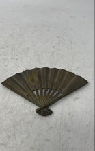 Load image into Gallery viewer, Phoenix Floral Relief Asian-Inspired Solid Brass Decorative Fan Oriental Style

