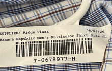 Load image into Gallery viewer, Banana Republic Mens Multicolor Plaid Non-Iron Slim Fit Button-Up Shirt Size XL
