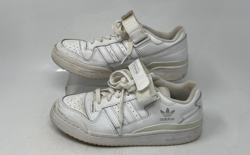 Adidas Kids Forum Low FY7973 White Round Toe Lace-Up Sneaker Shoes Size 7